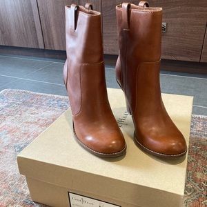 Cole Haan leather booties in box, like new 7.5